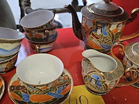 Lot 40 - japans porseleinen servies 12 delig + thee-suiker-melk - afbeelding 5 van  5