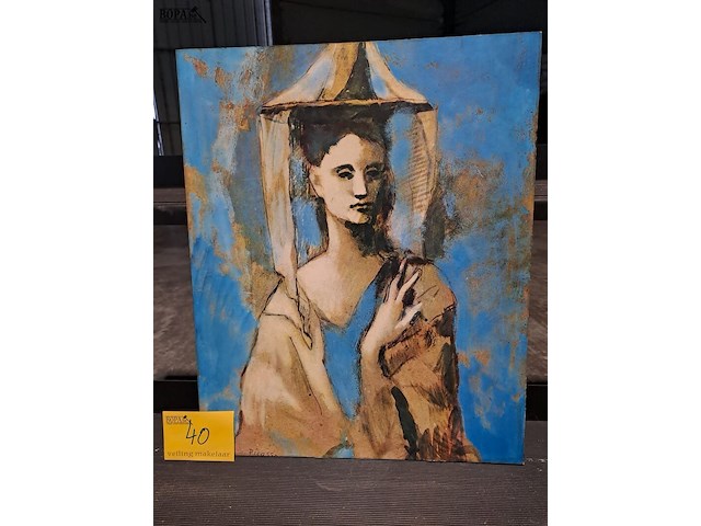 Lot 40 - replica 'spaanse vrouw uit mallorca' picasso - roze period - afbeelding 1 van  3