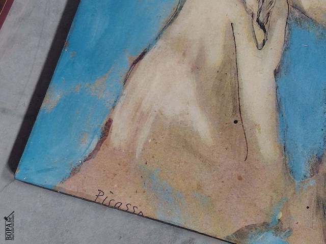 Lot 40 - replica 'spaanse vrouw uit mallorca' picasso - roze period - afbeelding 2 van  3