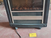 Lot 40 - vrijstaande electrische sfeerhaard zwart frame imitatie vuur - afbeelding 1 van  4