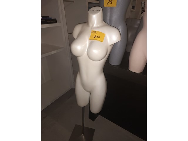 Lot 40 - witte torso vrouw met statief - afbeelding 1 van  3