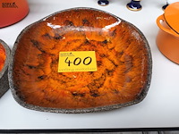 Lot 400 - vintage schaal oranje. 2 stuks - afbeelding 3 van  4