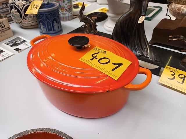Lot 401 - kookpot le creuset oranje - afbeelding 4 van  4