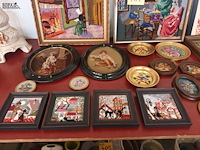 Lot 402 - kaders met geweven doek. 24 stuks - afbeelding 6 van  6