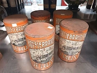 Lot 402 - koffieblikken veurne. 5 stuks