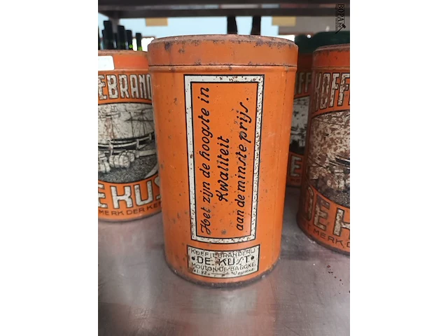Lot 402 - koffieblikken veurne. 5 stuks - afbeelding 4 van  5