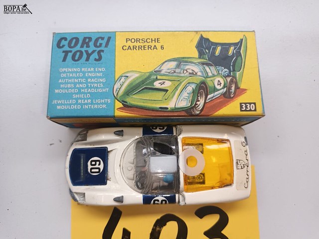 Lot 403 - corgi toys porsche carrera 6 - afbeelding 2 van  4