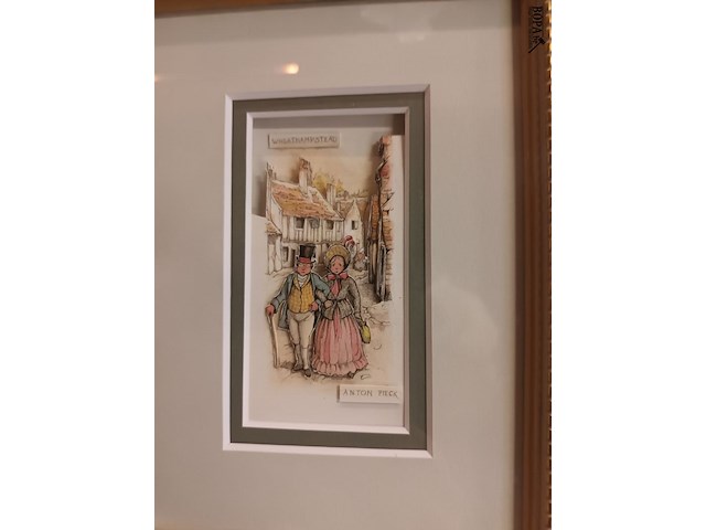 Lot 406 - kaders anton pieck. 2 stuks - afbeelding 3 van  3