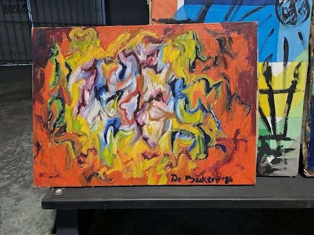 Lot 41 - abstracte schilderijen - debackere - afbeelding 4 van  4
