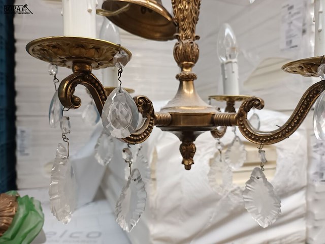 Lot 41 - luster koper met kristallen - afbeelding 2 van  4