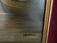 Lot 41 - schilderij boot get. - afbeelding 4 van  4