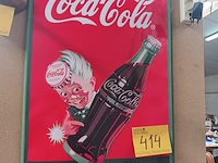 Lot 414 - blikken coca-cola reclamebord