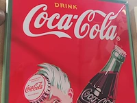 Lot 414 - blikken coca-cola reclamebord - afbeelding 2 van  4