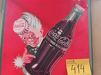 Lot 414 - blikken coca-cola reclamebord - afbeelding 4 van  4