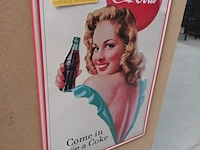 Lot 418 - blikken coca-cola reclamebord - afbeelding 2 van  4