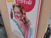 Lot 418 - blikken coca-cola reclamebord - afbeelding 3 van  4