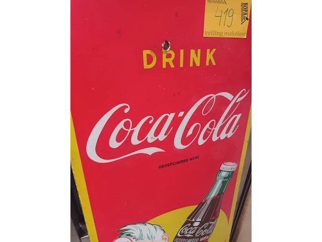 Lot 419 - emaille bord coca-cola 1957 - afbeelding 2 van  5