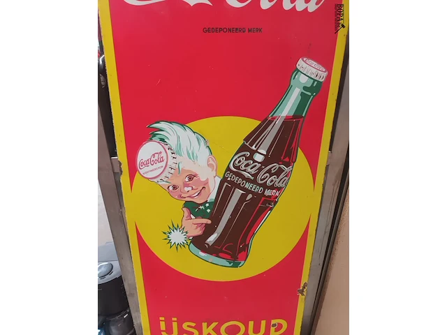 Lot 419 - emaille bord coca-cola 1957 - afbeelding 3 van  5