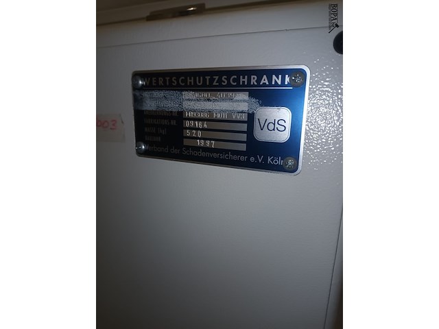 Lot 42 - kluis vds - afbeelding 3 van  4