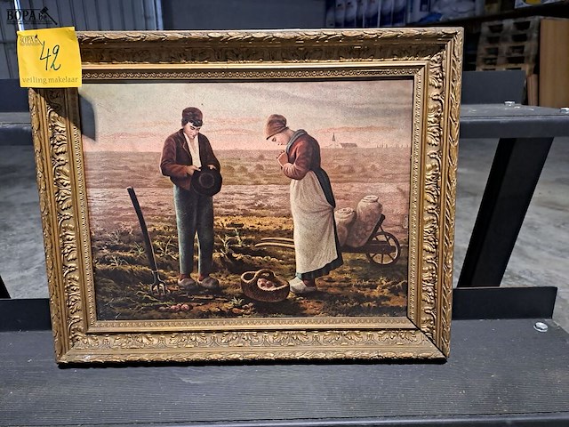 Lot 42 - replica 'het angelus' van jean-francois millet 1858 - afbeelding 1 van  1