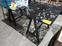 Lot 42 - tafel met glazen blad - afbeelding 3 van  3