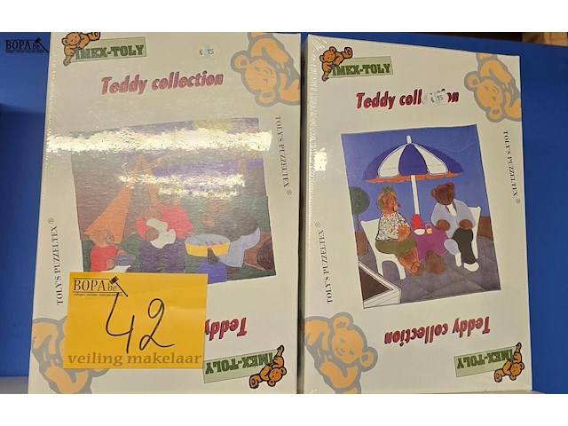 Lot 42 - teddy collection puzzels nieuw 6 dozen - afbeelding 1 van  3