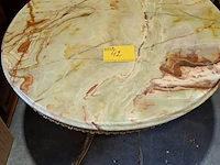 Lot 42 - vintage hollywood regency-stijl '70 salontafel messing onder - afbeelding 1 van  3