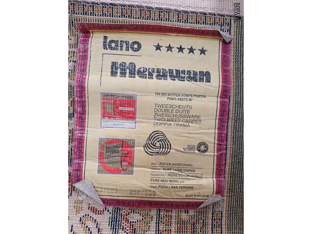 Lot 42 - wollen vloertapijt lano merawan - afbeelding 5 van  5