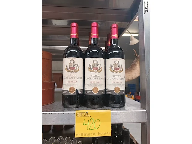 Lot 420 - flessen bordeaux wijn. 9 stuks - afbeelding 1 van  4