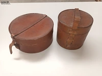 Lot 421 - lederen koffertjes. 2 stuks - afbeelding 3 van  6