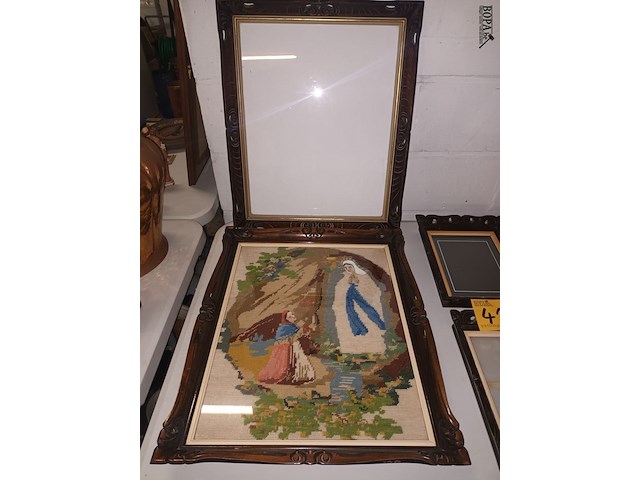 Lot 423 - kaders in houtsnijwerk. 6 stuks - afbeelding 4 van  4