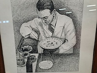 Lot 43 - duo van gravures oude ambachten oa. horlogemaker - afbeelding 3 van  3