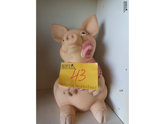 Lot 43 - groot spaarvarken - afbeelding 1 van  5