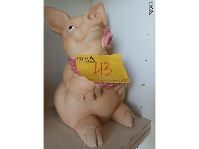 Lot 43 - groot spaarvarken - afbeelding 4 van  5