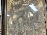 Lot 43 - ingelijste reproductie l. da vinci - afbeelding 2 van  3
