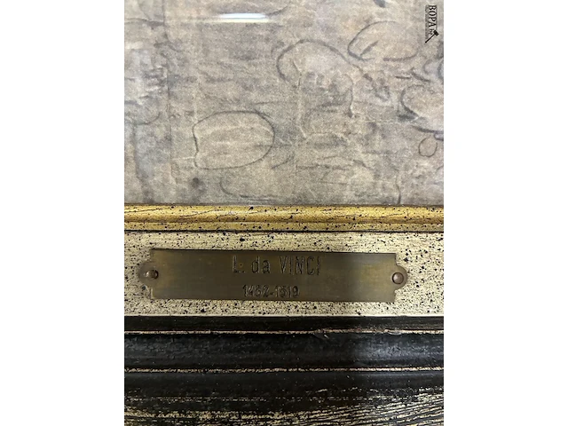 Lot 43 - ingelijste reproductie l. da vinci - afbeelding 3 van  3