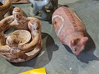 Lot 43 - mexicaanse beelden aardewerk - 12 stuks - afbeelding 3 van  5