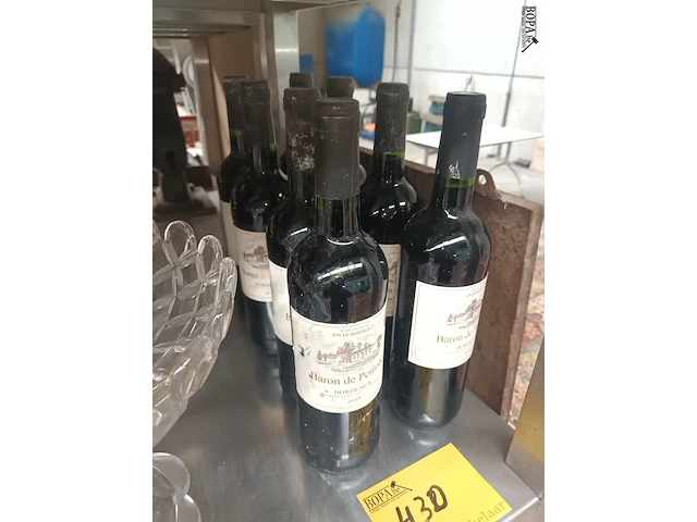 Lot 430 - flessen bordeaux wijn. 8 stuks - afbeelding 2 van  3