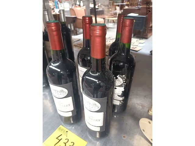 Lot 433 - flessen bordeaux wijn. 5 stuks - afbeelding 2 van  3
