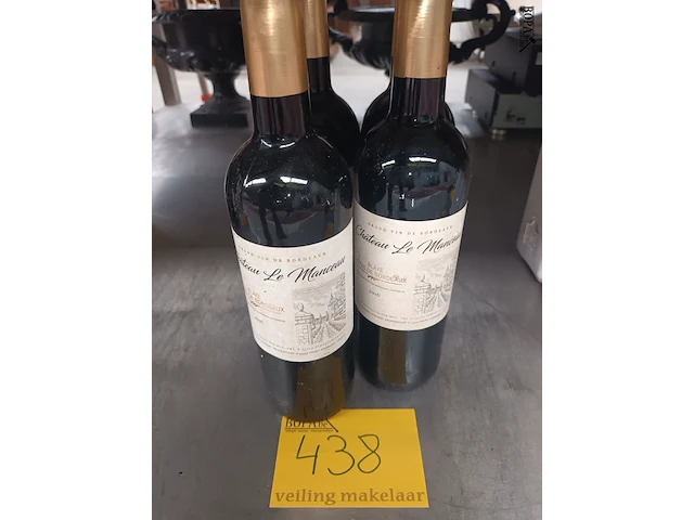 Lot 438 - flessen bordeaux wijn. 4 stuks - afbeelding 1 van  3