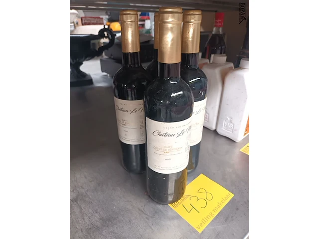 Lot 438 - flessen bordeaux wijn. 4 stuks - afbeelding 2 van  3