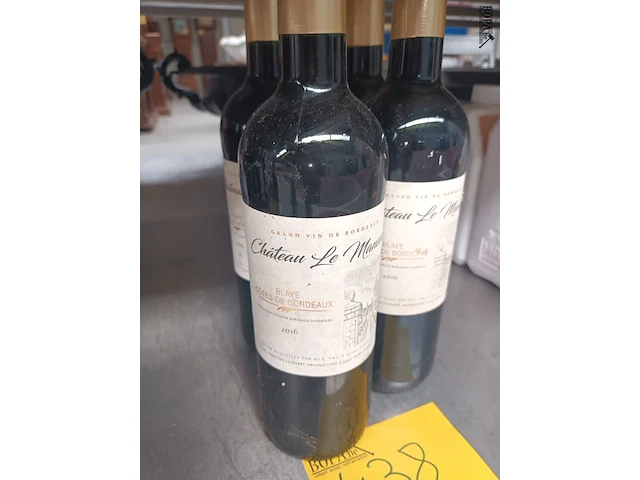 Lot 438 - flessen bordeaux wijn. 4 stuks - afbeelding 3 van  3
