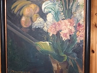 Lot 438 - schilderij bloemen - afbeelding 1 van  3