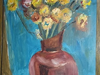 Lot 439 - schilderij bloemen - afbeelding 2 van  2