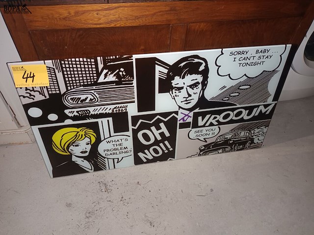 Lot 44 - glazen tafelblad - afbeelding 1 van  4