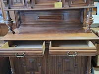 Lot 44 - meubelstuk 19e e henri ii-stijl gedetailleerd houtsnijwerk - afbeelding 3 van  5