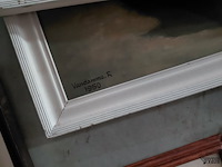 Lot 44 - schilderij in zachte kleuren - het middeleeuwse hart van bru - afbeelding 4 van  4