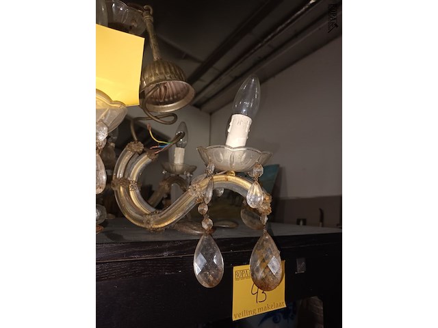 Lot 44 - vintage glazen luster - afbeelding 3 van  3