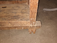 Lot 441 - antiek houten rek op wielen - afbeelding 5 van  6