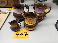 Lot 447 - staffordshire engelse melkkan. 4 stuks - afbeelding 1 van  3